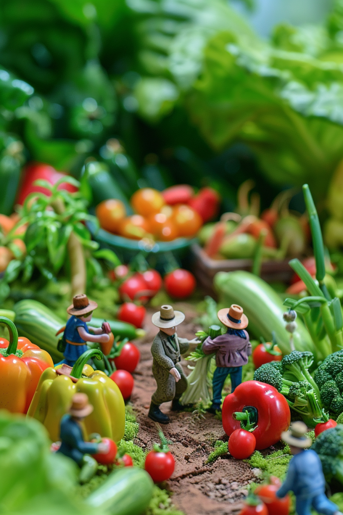 创意水果蔬菜风景图片摄影图