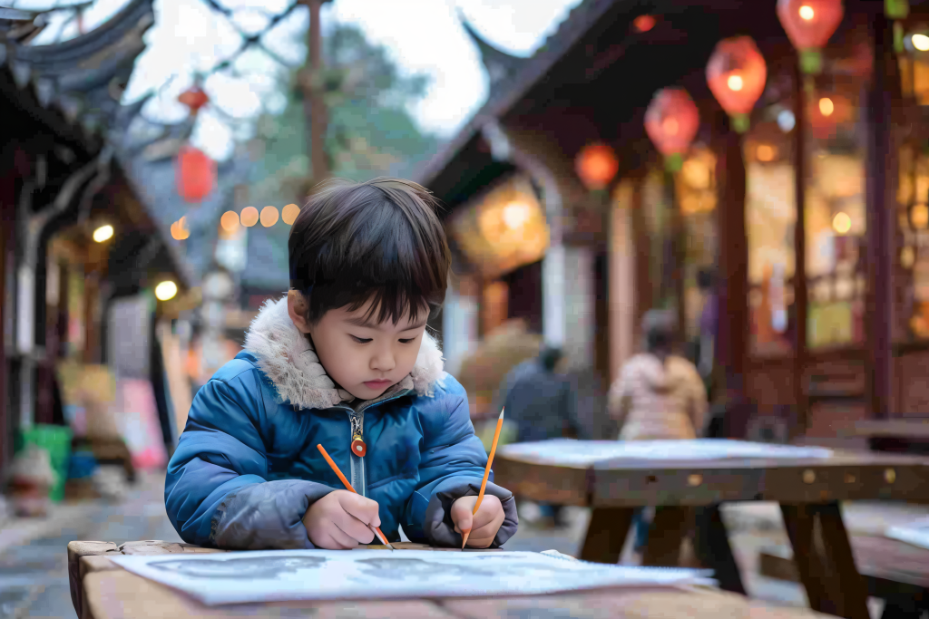 可爱画作教育儿童画画图片摄影图