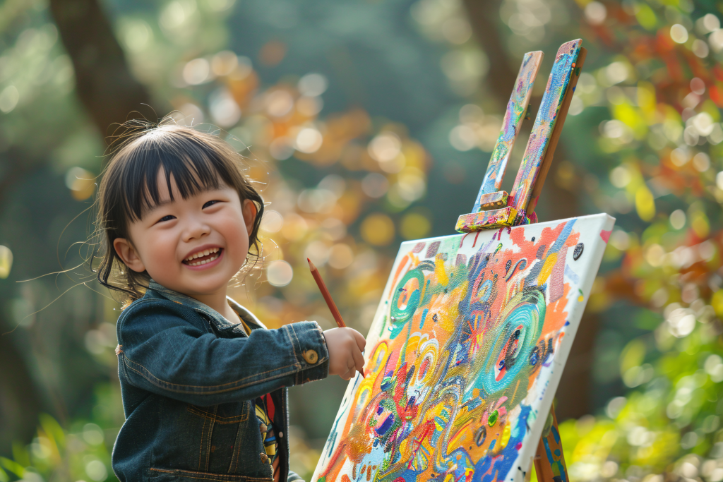 创作儿童画画图片摄影图