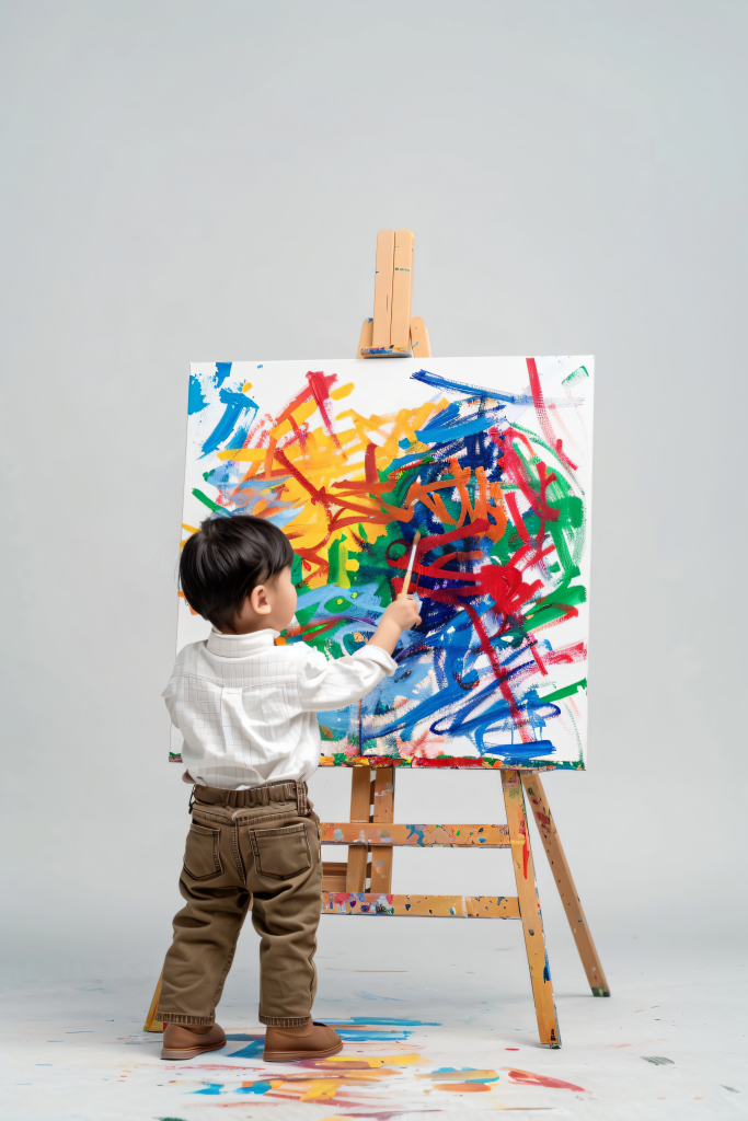 孩子儿童画画图片摄影图