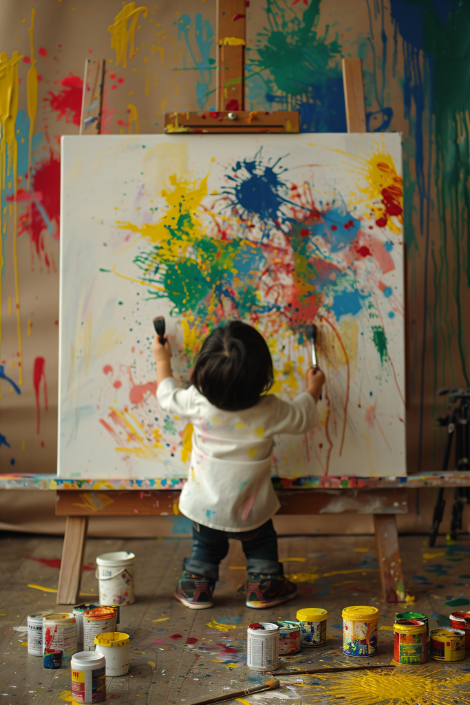 画作儿童画画图片摄影图