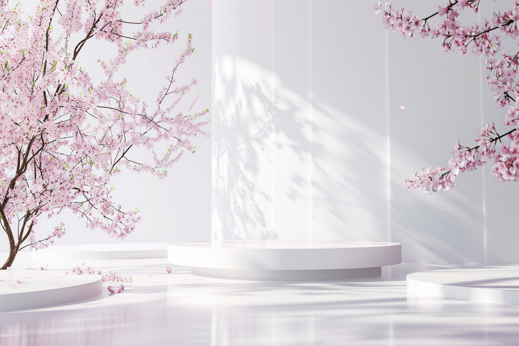 花朵展示台素材图AI图