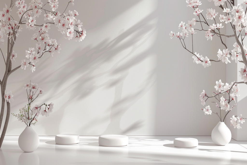 花朵展示台素材图AI图