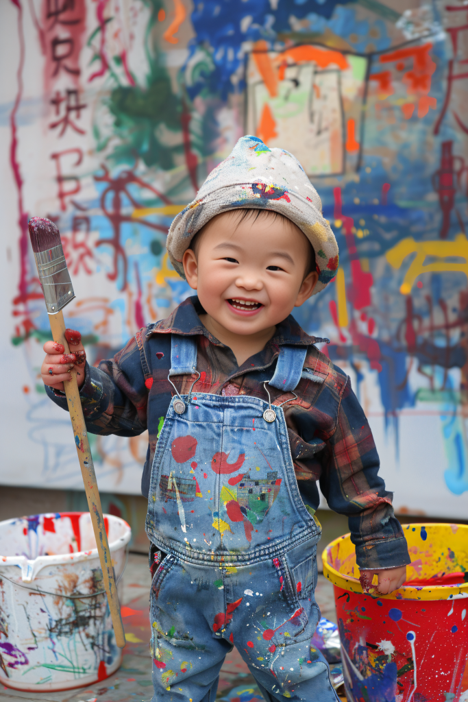 艺术创作儿童画画图片摄影图