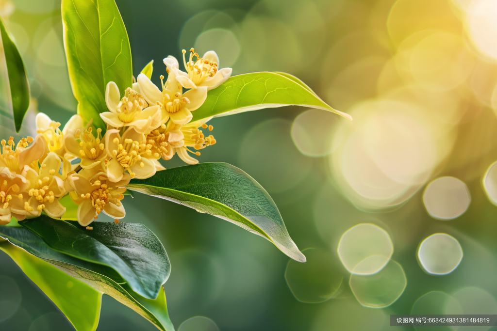 秋天金秋植物桂花图片摄影图