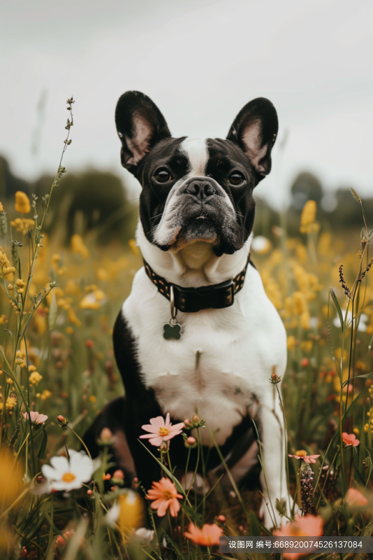 萌宠狗狗呆萌法斗犬图片