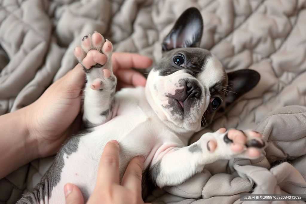 呆萌法斗犬狗狗宠物图片