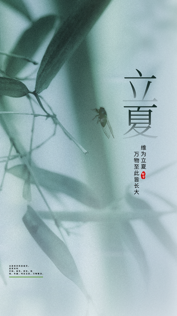 二十四节气立夏海报
