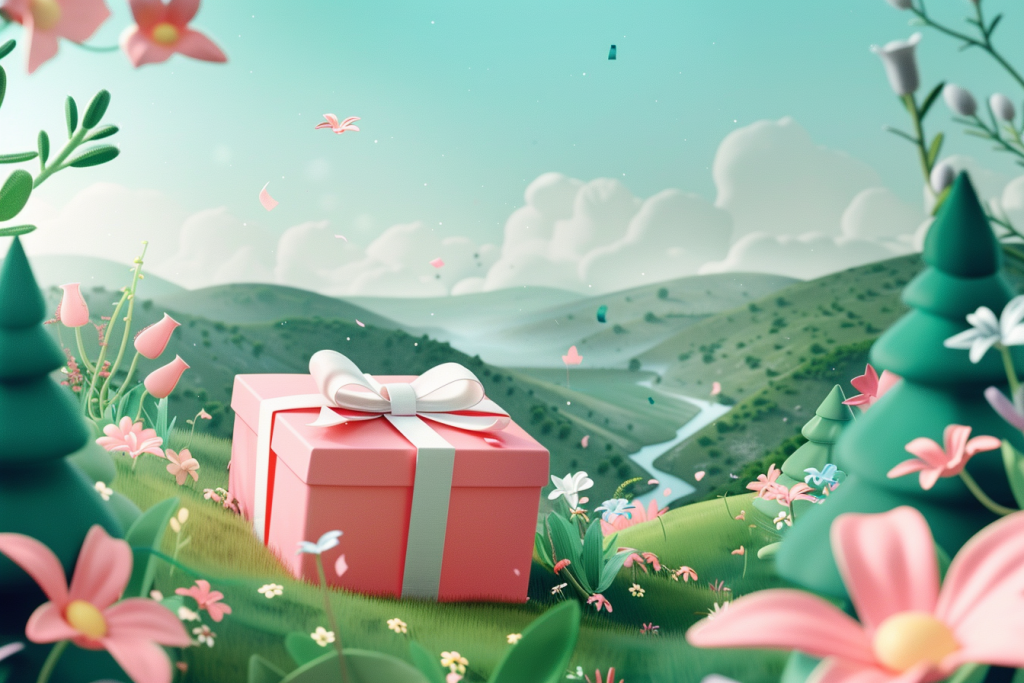 户外电商礼物背景图片模型图