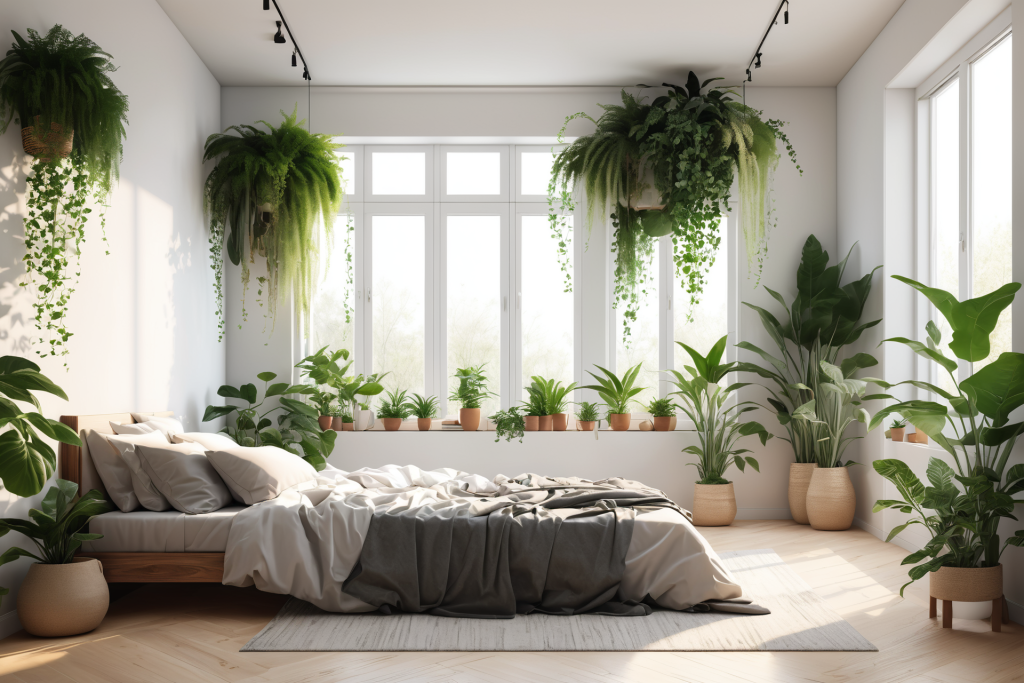 植物卧室设计图片摄影图