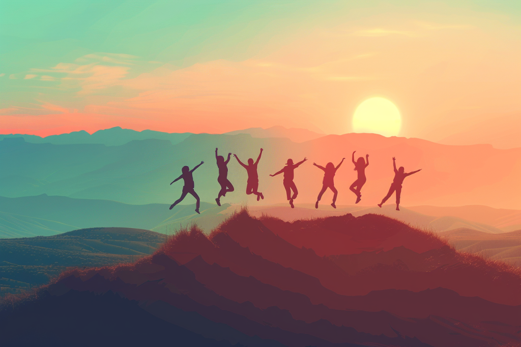 形象人物剪影图片插画图