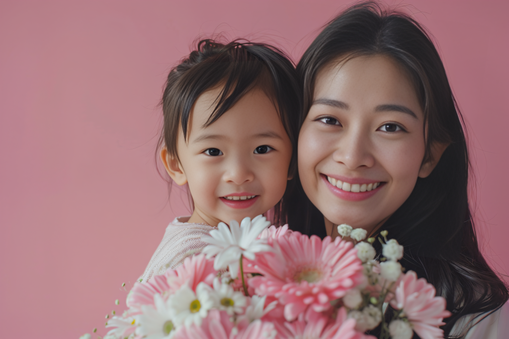 温馨母亲节肖像人物摄影图