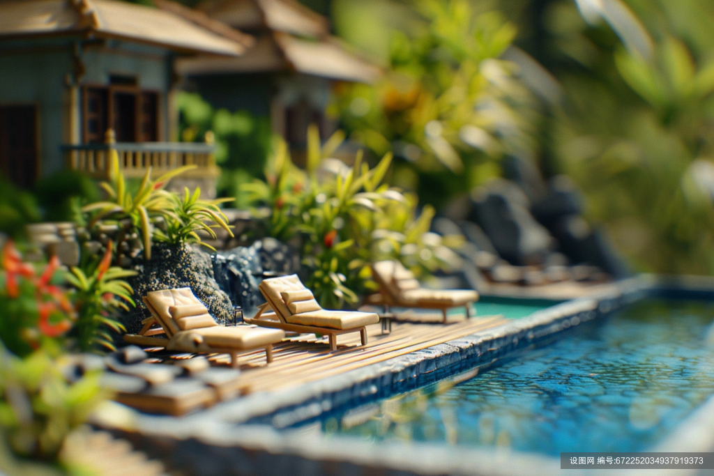 夏天来袭夏日泳池场景