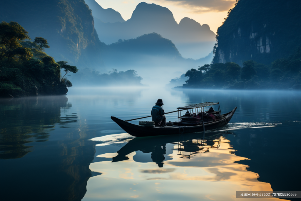 桂林山水风光漓江自然风光