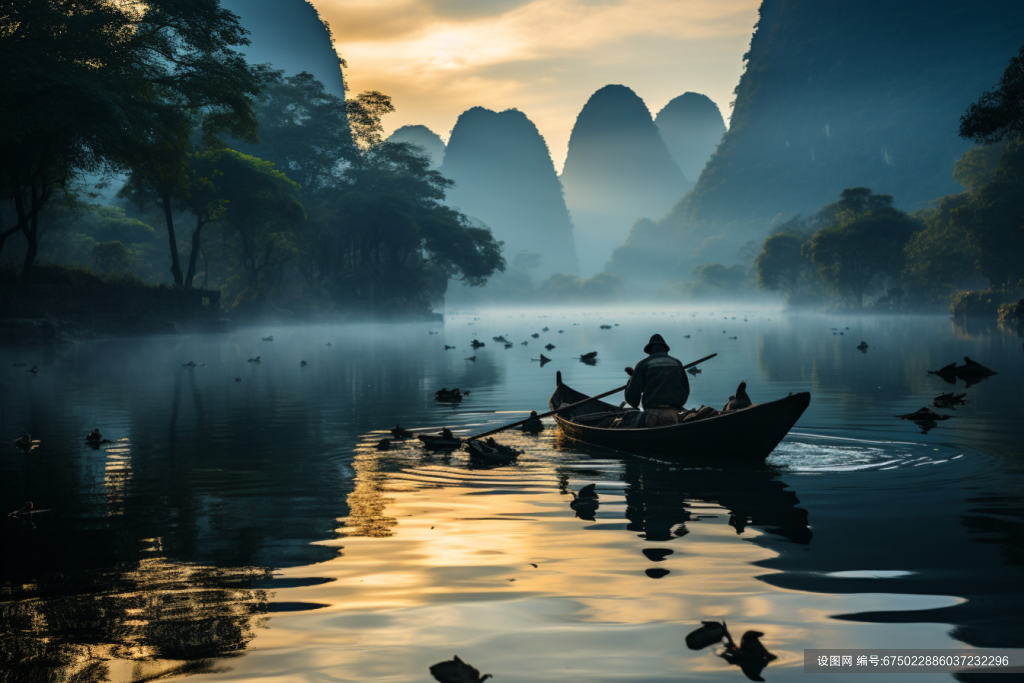 桂林山水风景漓江自然风光