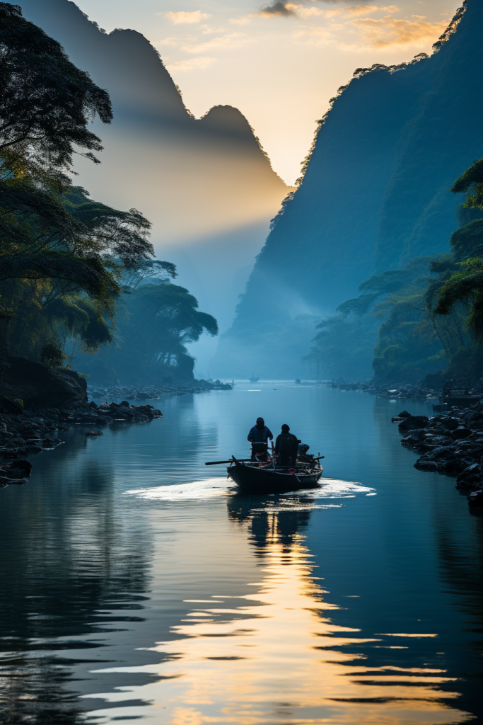绝美桂林夜景桂林山水漓江
