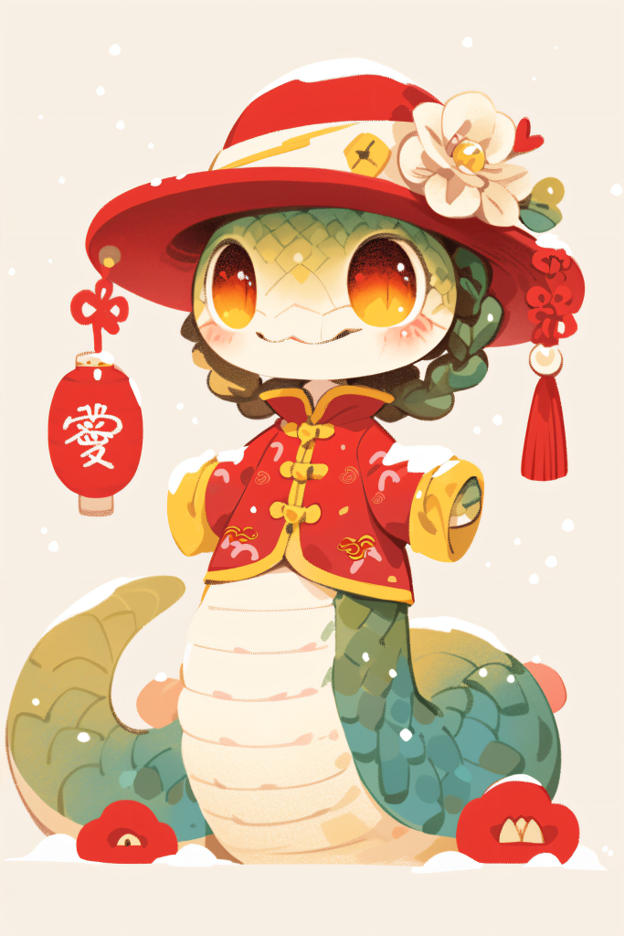 蛇年蛇吉祥物插图图片