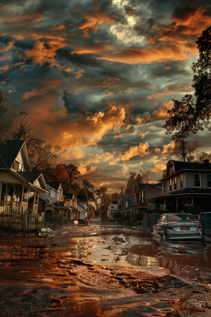 自然灾害洪水滔滔图片