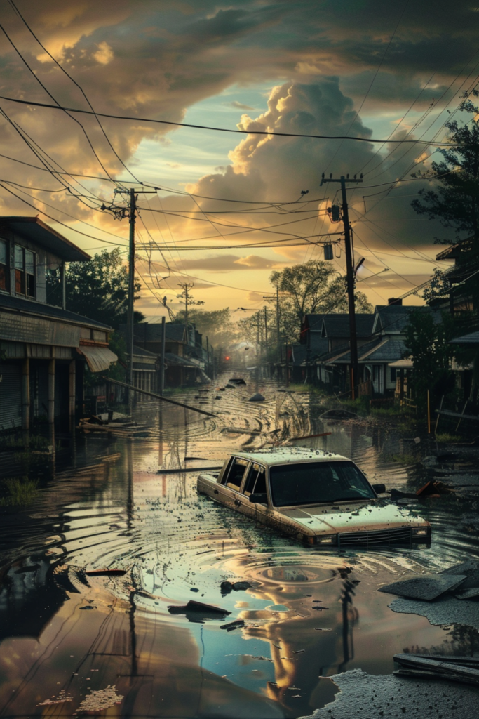 强降雨自然灾害图片