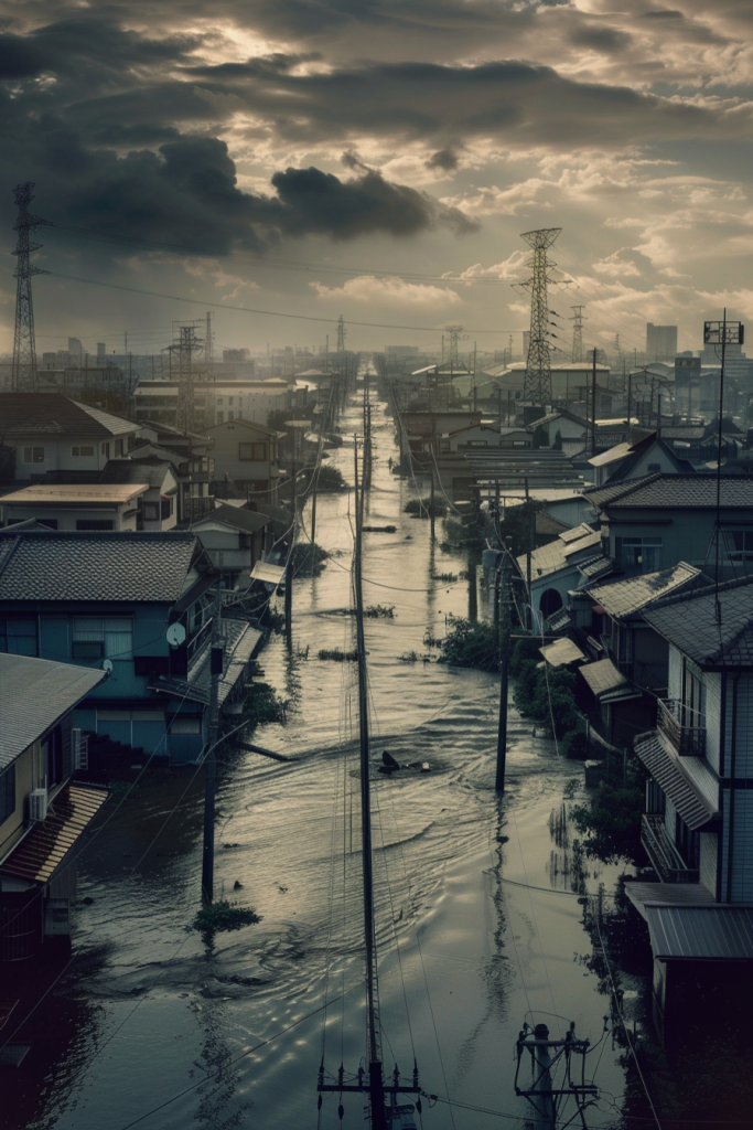 城市淹水自然灾害图片