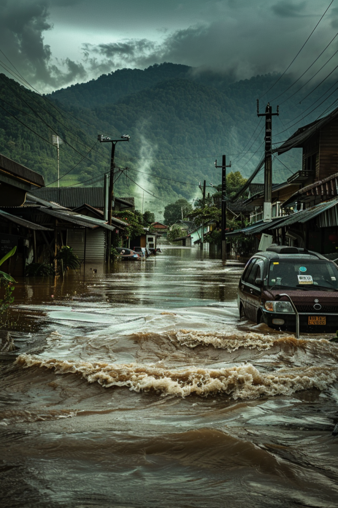 城市积水自然灾害图片