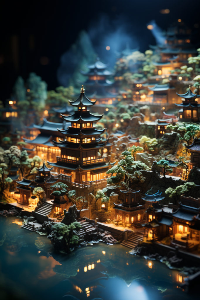 古山水建筑立体地产模型