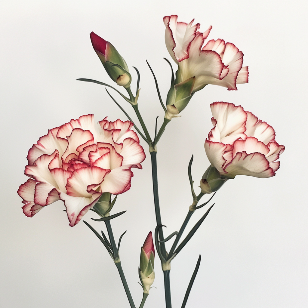 简约花朵康乃馨花朵素材图AI图