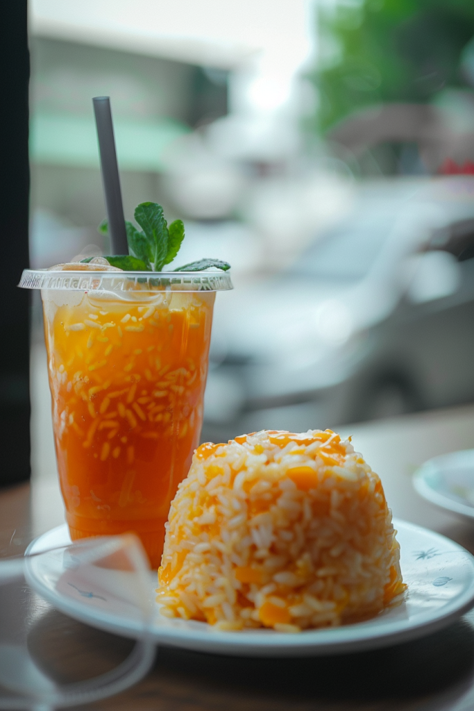 传统泰国菜芒果糯米饭