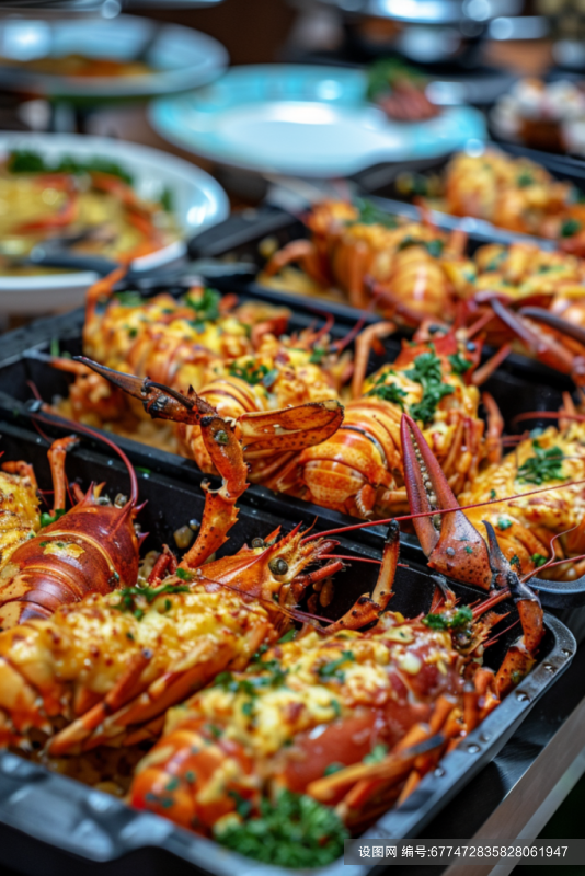 泰国餐食海鲜大盘菜