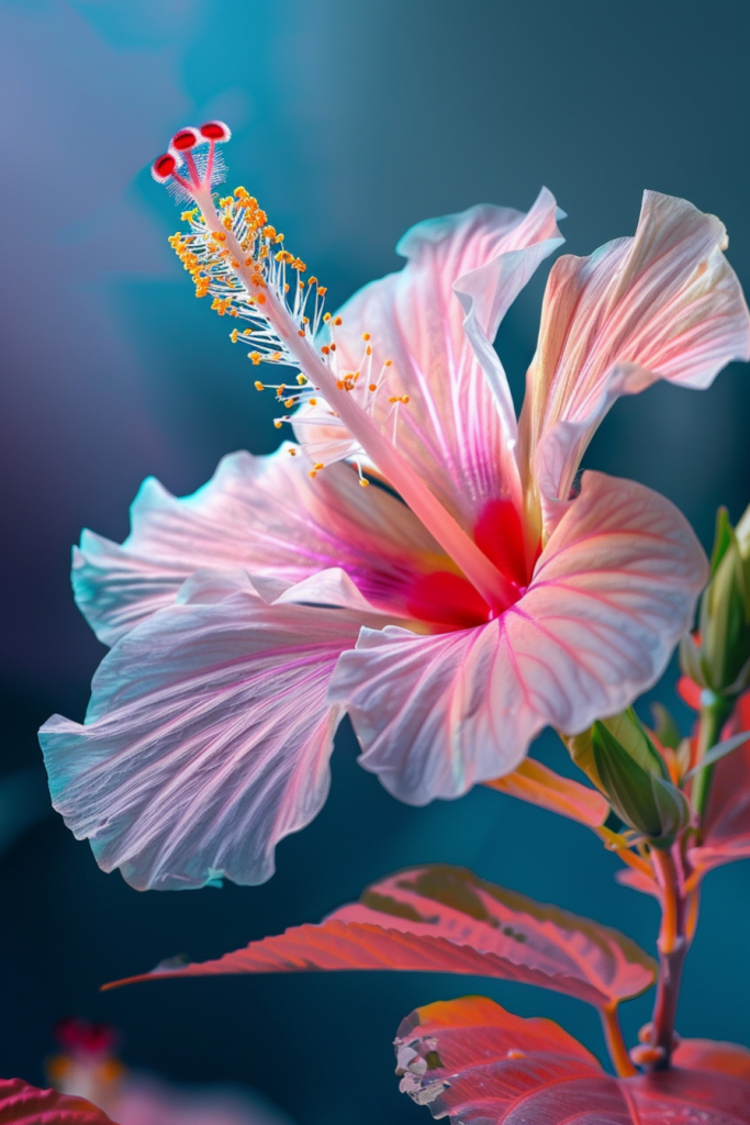 木槿花鲜花植物摄影图