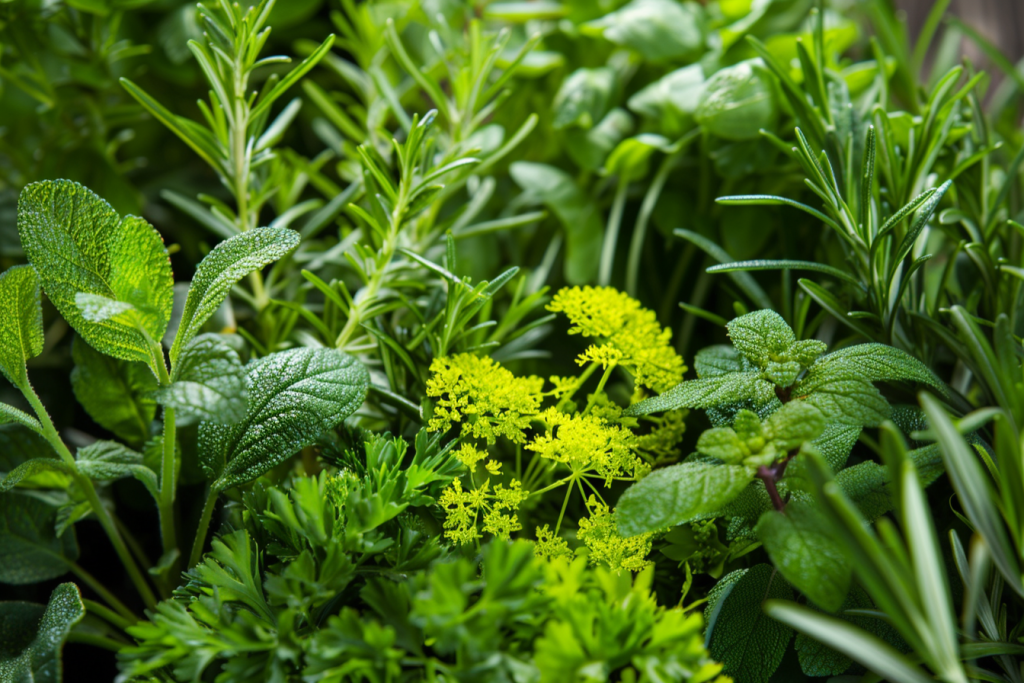 天然绿色草药植物