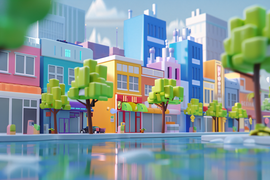 C4D电商场景模型设计图