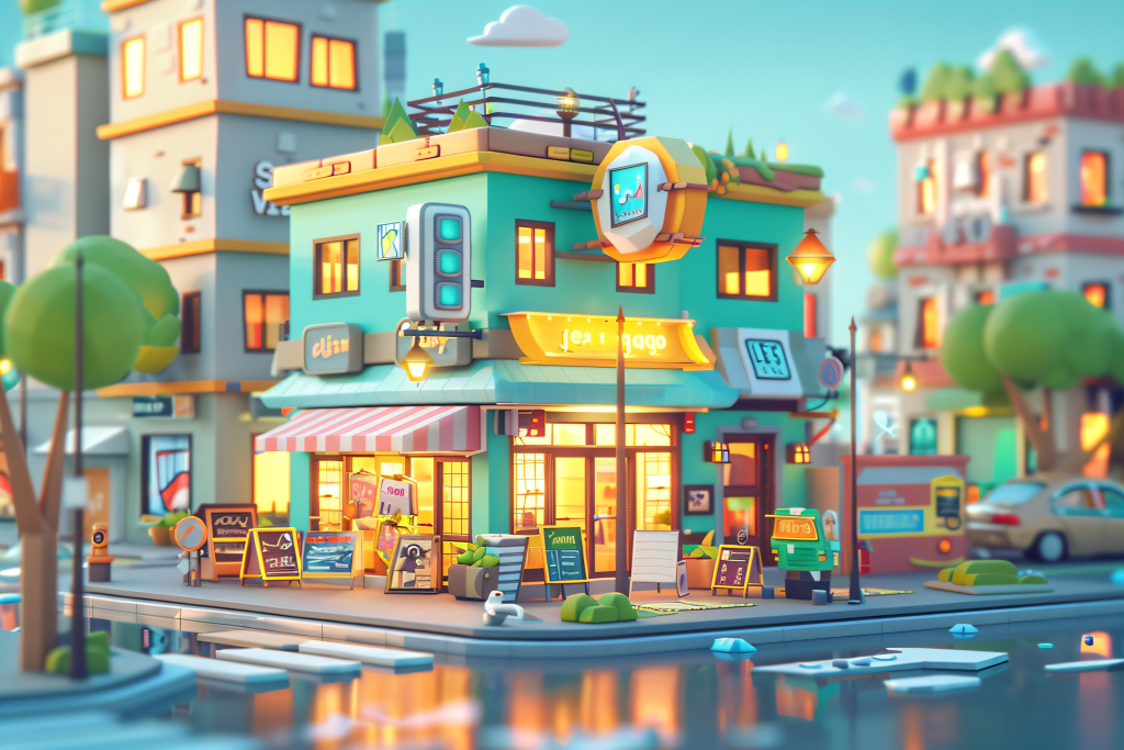 3D电商商街场景