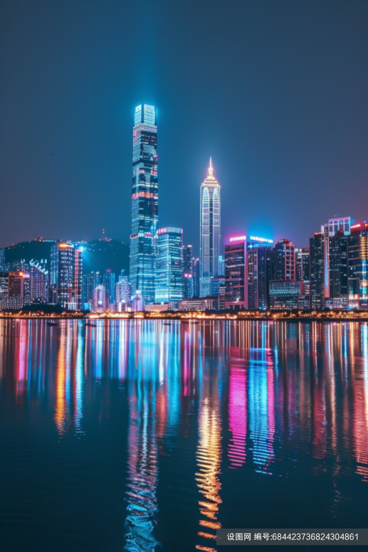 现代化城市夜景图片png下载_编号684423736824304861-设图网