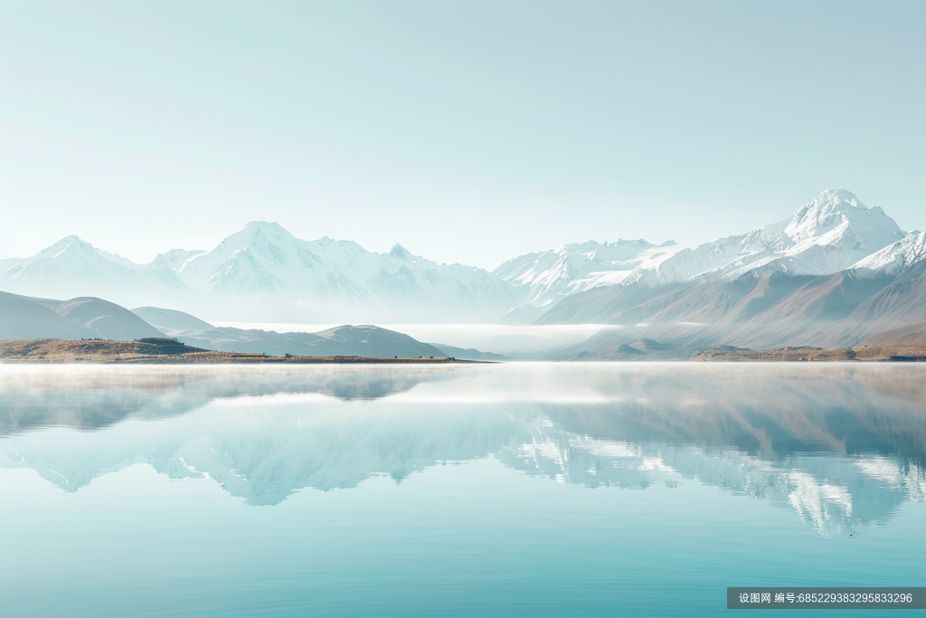 湖水倒影自然风景壁纸png下载_编号685229383295833296-设图网