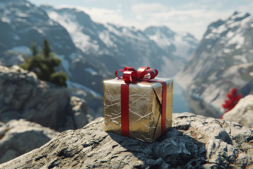 C4D场景礼物盒包装电商模型