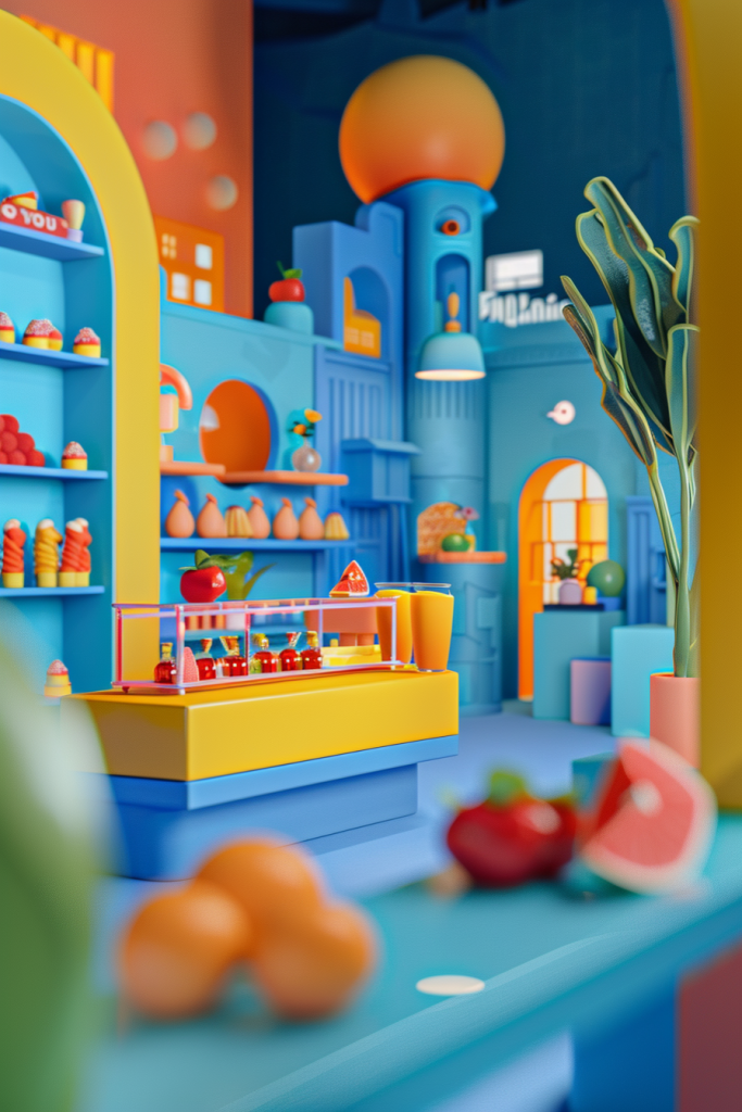 三维空间电商场景模型创意设计