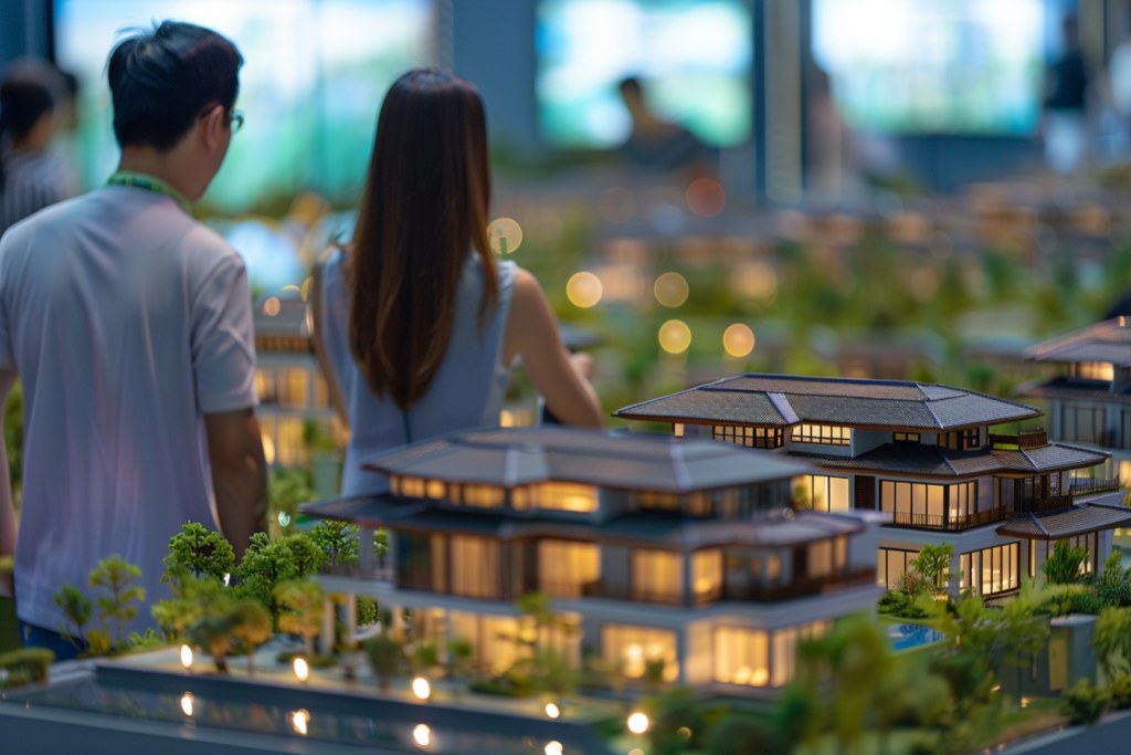 现代居住区售楼交易现场