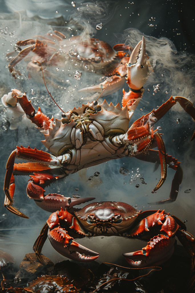 海鲜市场上的螃蟹品种