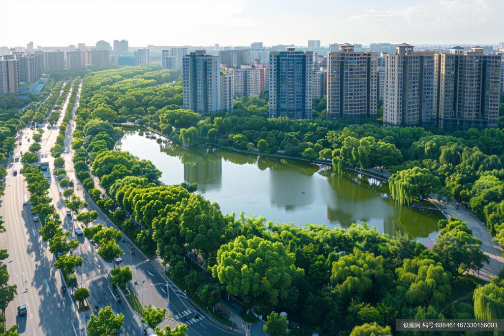 城市大景观航拍摄影图