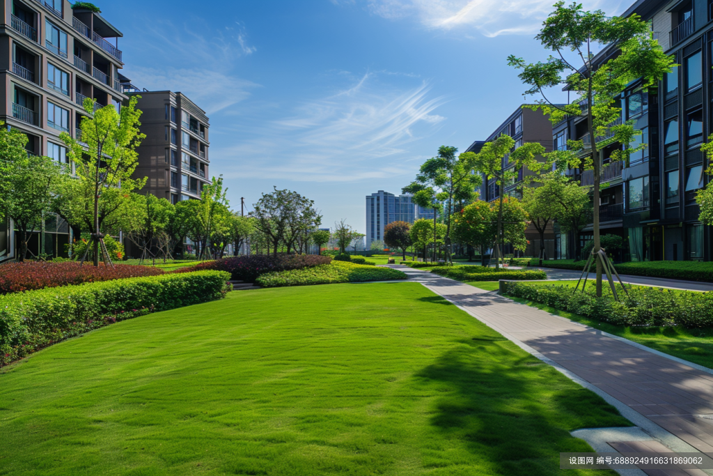 高端洋房住宅楼景观绿化png下载_编号688924916631869062-设图网