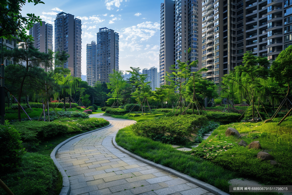 商品房住宅建筑景观绿化