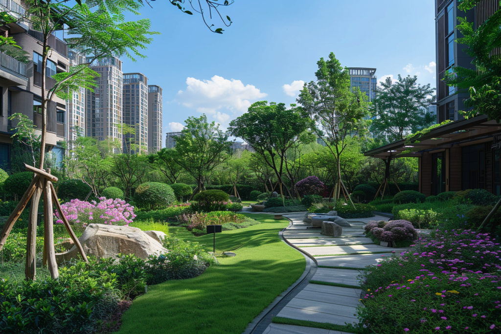 城市住宅楼盘景观效果图png下载_编号688960648956222075-设图网