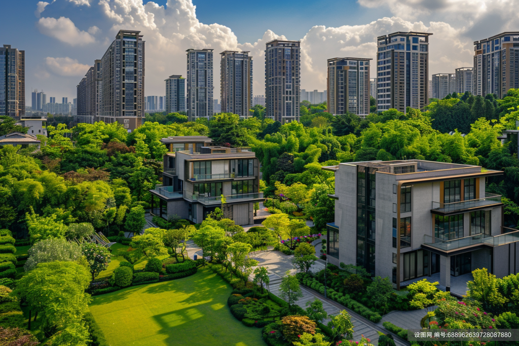 房地产楼盘小区景观效果图