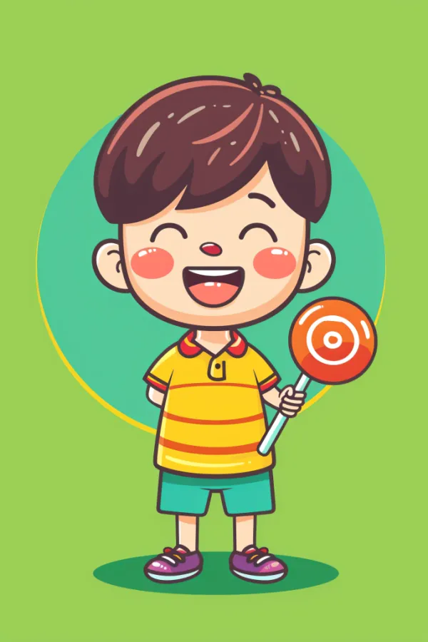 儿童节卡通小朋友插画人物形象