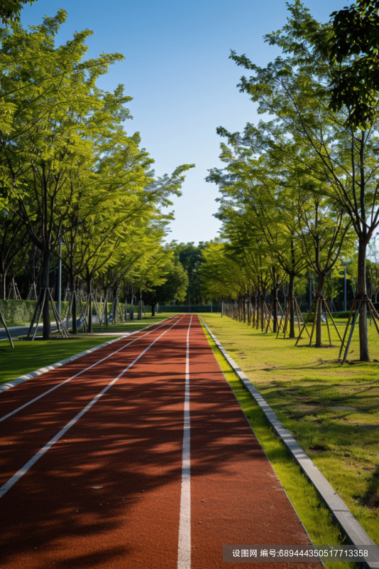 森林公园休闲步道高清摄影图