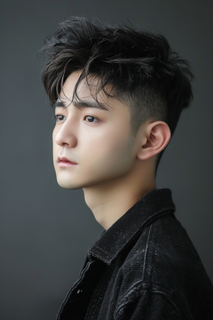 修饰脸型男生发型设计人物形象图片