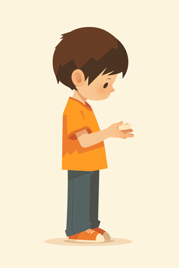 儿童六一儿童节扁平化大小孩插画