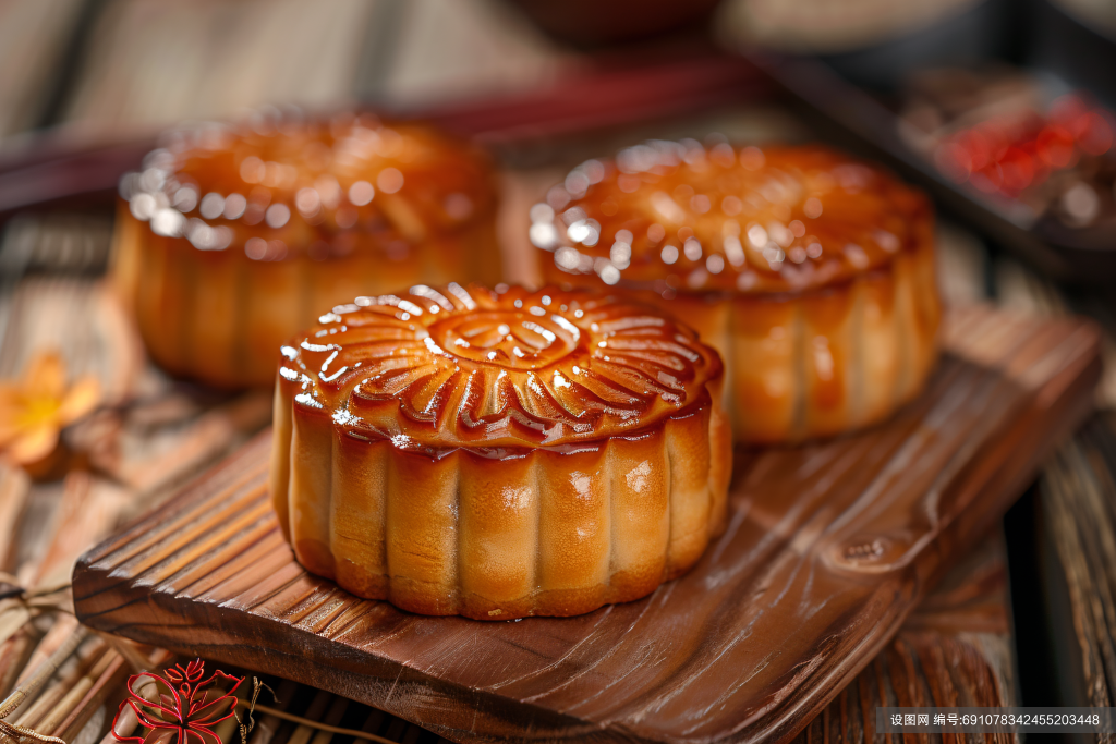 月亮节美味月饼中秋节美食月饼摄影照片