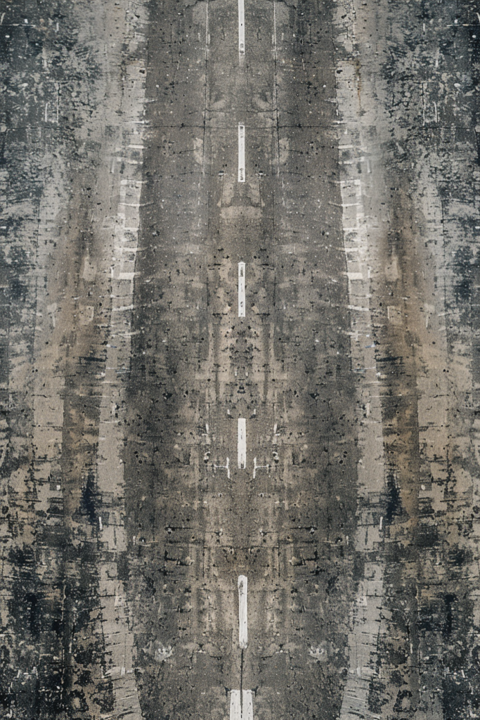 路标分界线马路道路沥青路摄影图片